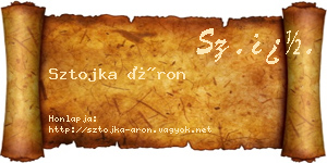 Sztojka Áron névjegykártya